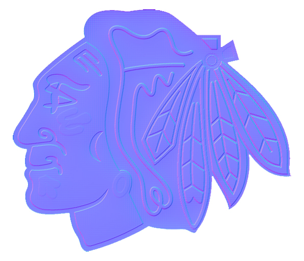 Chicago Blackhawks Colorful Embossed Logo vinyl decal